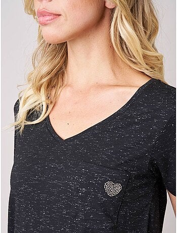 T-shirt regular femme en jersey 'Deeluxe'