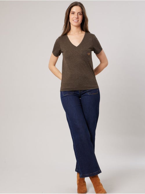 T-shirt regular femme en jersey 'deeluxe' - Kiabi T-shirt regular femme en jersey 'deeluxe' - Kiabi