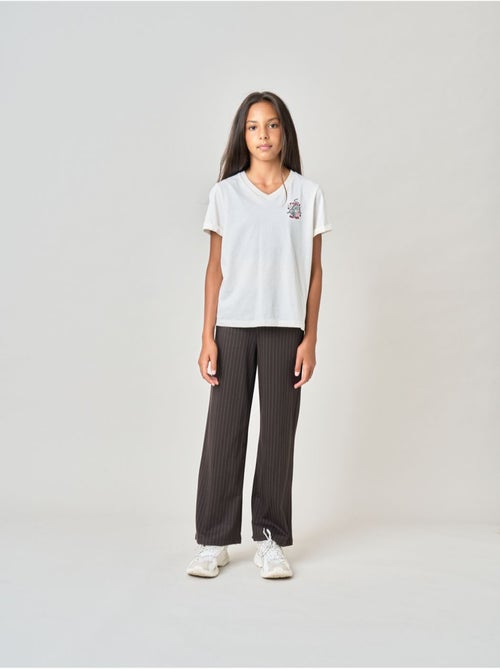 T-shirt regular fille en 100% coton imprimé graphique "fierce and free" 'deeluxe' - Kiabi