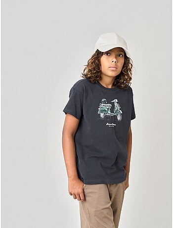 T-shirt regular garçon en 100% coton avec imprimé scooter vintage 'deeluxe'