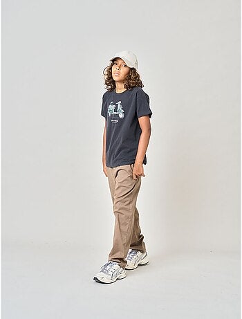 T-shirt regular garçon en 100% coton avec imprimé scooter vintage 'deeluxe'