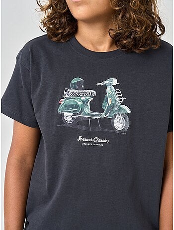 T-shirt regular garçon en 100% coton avec imprimé scooter vintage 'deeluxe'