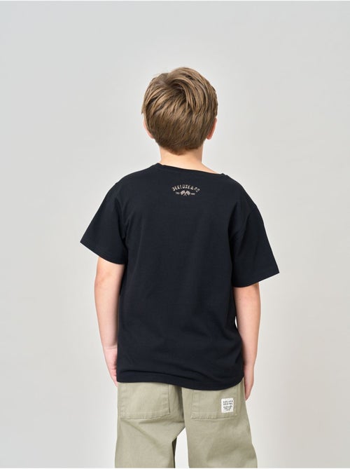T-shirt regular garçon en 100% coton jersey imprimé moto vintage 'deeluxe' - Kiabi