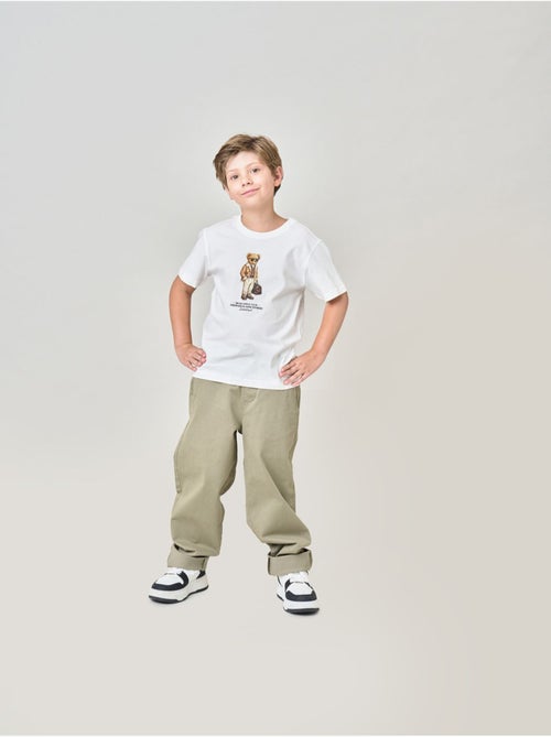 T-shirt regular garçon en 100% coton jersey imprimé ours 'deeluxe' - Kiabi T-shirt regular garçon en 100% coton jersey imprimé ours 'deeluxe' - Kiabi