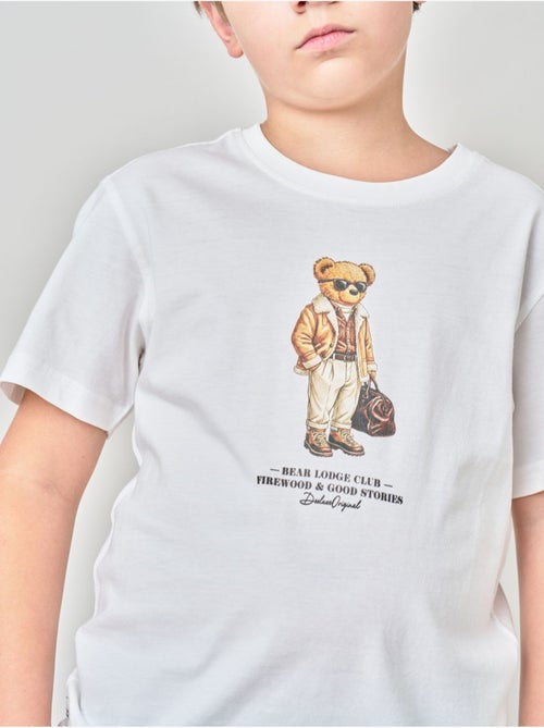 T-shirt regular garçon en 100% coton jersey imprimé ours 'deeluxe' - Kiabi T-shirt regular garçon en 100% coton jersey imprimé ours 'deeluxe' - Kiabi
