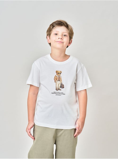 T-shirt regular garçon en 100% coton jersey imprimé ours 'deeluxe' - Kiabi T-shirt regular garçon en 100% coton jersey imprimé ours 'deeluxe' - Kiabi