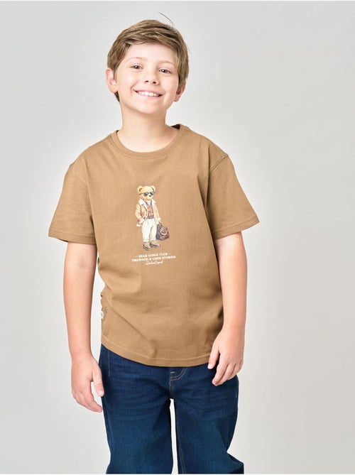 T-shirt regular garçon en 100% coton jersey imprimé ours 'deeluxe' - Kiabi T-shirt regular garçon en 100% coton jersey imprimé ours 'deeluxe' - Kiabi