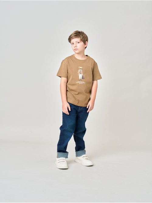 T-shirt regular garçon en 100% coton jersey imprimé ours 'deeluxe' - Kiabi T-shirt regular garçon en 100% coton jersey imprimé ours 'deeluxe' - Kiabi