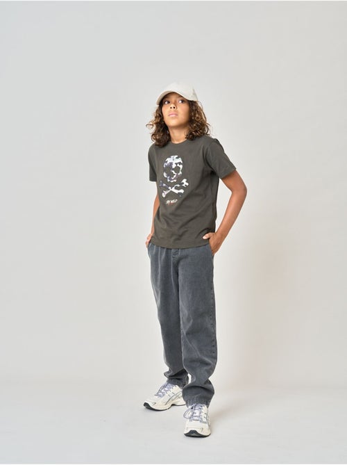 T-shirt regular garçon en jersey 100% coton imprimé crâne camouflage 'deeluxe' - Kiabi