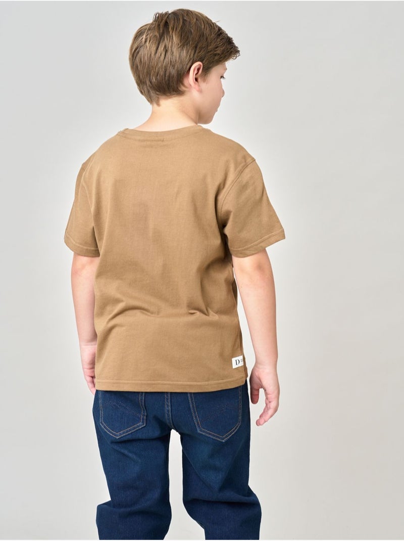 T-shirt regular garçon en jersey 100% coton imprimé ours 'deeluxe' Marron cappuccino - Kiabi