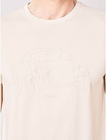 T-shirt regular homme en 100% coton avec imprimé en relief 'deeluxe'