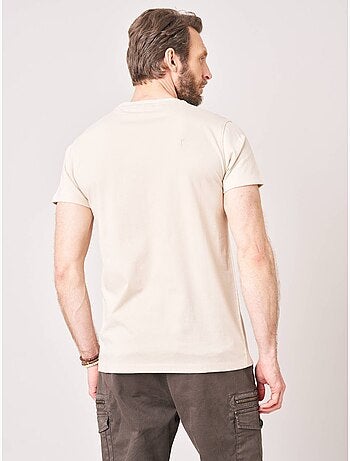T-shirt regular homme en 100% coton avec imprimé en relief 'deeluxe'