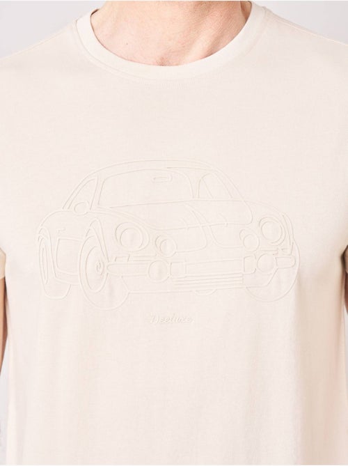 T-shirt regular homme en 100% coton avec imprimé en relief 'Deeluxe' - Kiabi