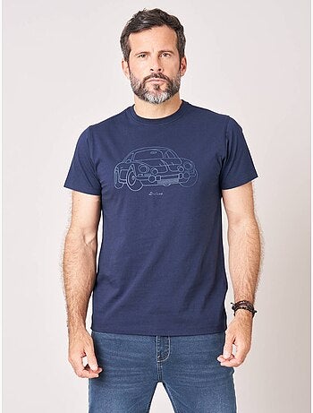 T-shirt regular homme en 100% coton avec imprimé en relief 'deeluxe'