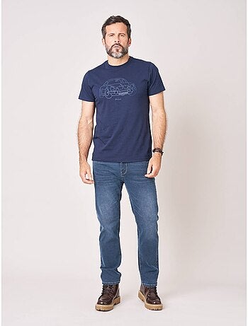 T-shirt regular homme en 100% coton avec imprimé en relief 'deeluxe'