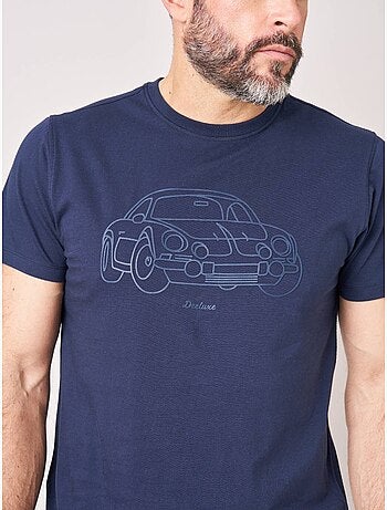 T-shirt regular homme en 100% coton avec imprimé en relief 'deeluxe'