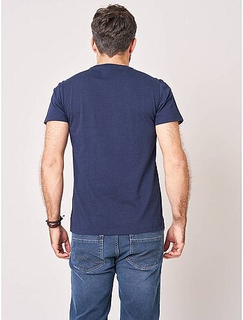 T-shirt regular homme en 100% coton avec imprimé en relief 'deeluxe'