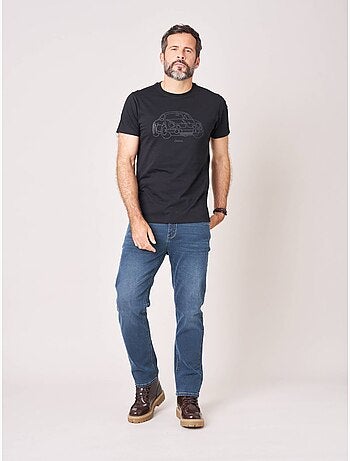 T-shirt regular homme en 100% coton avec imprimé en relief 'deeluxe'