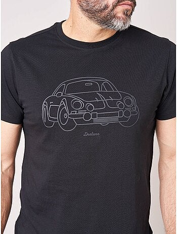 T-shirt regular homme en 100% coton avec imprimé en relief 'deeluxe'