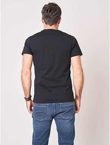 T-shirt regular homme en 100% coton avec imprimé en relief 'deeluxe'