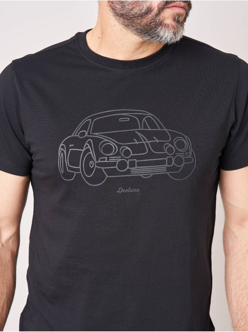 T-shirt regular homme en 100% coton avec imprimé en relief 'Deeluxe' Noir - Kiabi