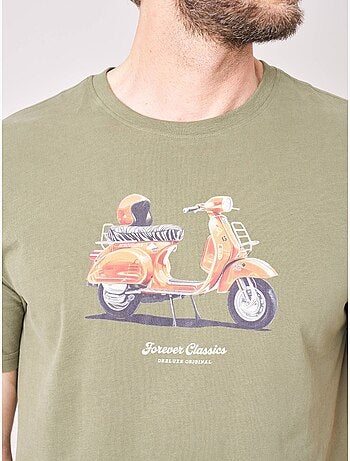 T-shirt regular homme en 100% coton avec imprimé scooter vintage 'deeluxe'