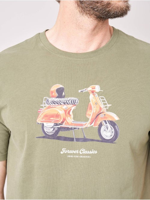 T-shirt regular homme en 100% coton avec imprimé scooter vintage 'Deeluxe' - Kiabi