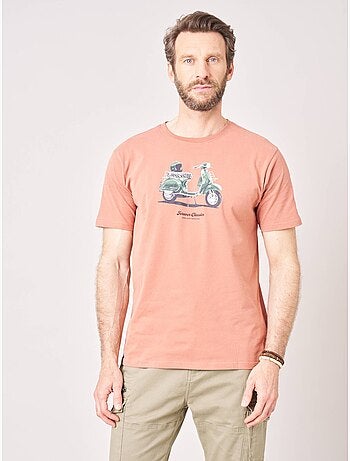 T-shirt regular homme en 100% coton avec imprimé scooter vintage 'deeluxe'