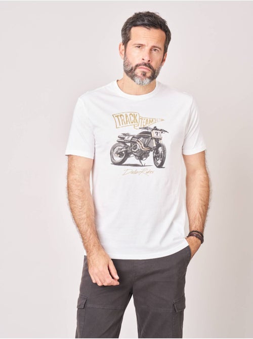 T-shirt regular homme en 100% coton imprimé moto 'Deeluxe' - Kiabi