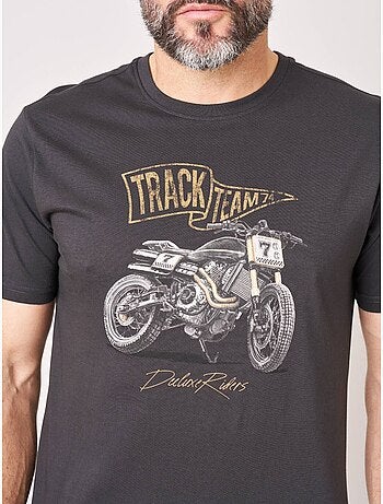 T-shirt regular homme en 100% coton imprimé moto 'Deeluxe'