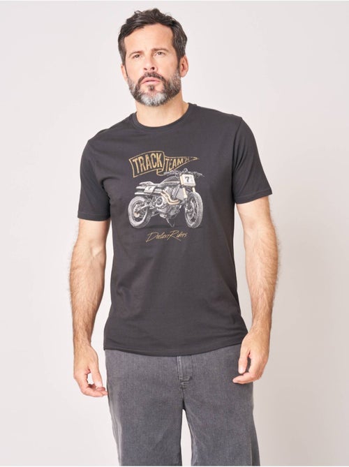 T-shirt regular homme en 100% coton imprimé moto 'Deeluxe' - Kiabi T-shirt regular homme en 100% coton imprimé moto 'Deeluxe' - Kiabi