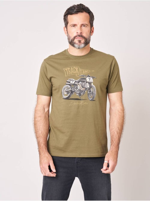 T-shirt regular homme en 100% coton imprimé moto 'Deeluxe' - Kiabi
