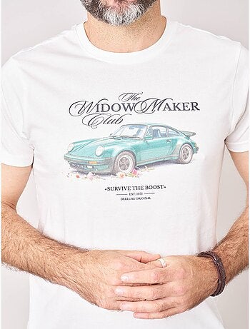 T-shirt regular homme en 100% coton imprimé voiture vintage 'Deeluxe'