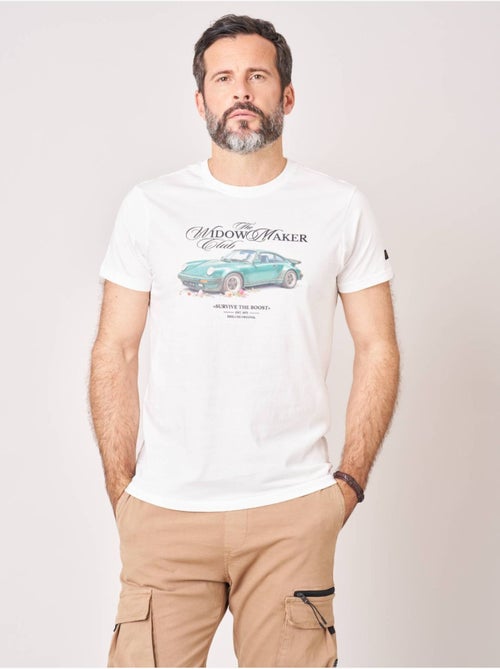 T-shirt regular homme en 100% coton imprimé voiture vintage  'Deeluxe' - Kiabi