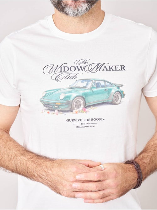 T-shirt regular homme en 100% coton imprimé voiture vintage  'Deeluxe' - Kiabi