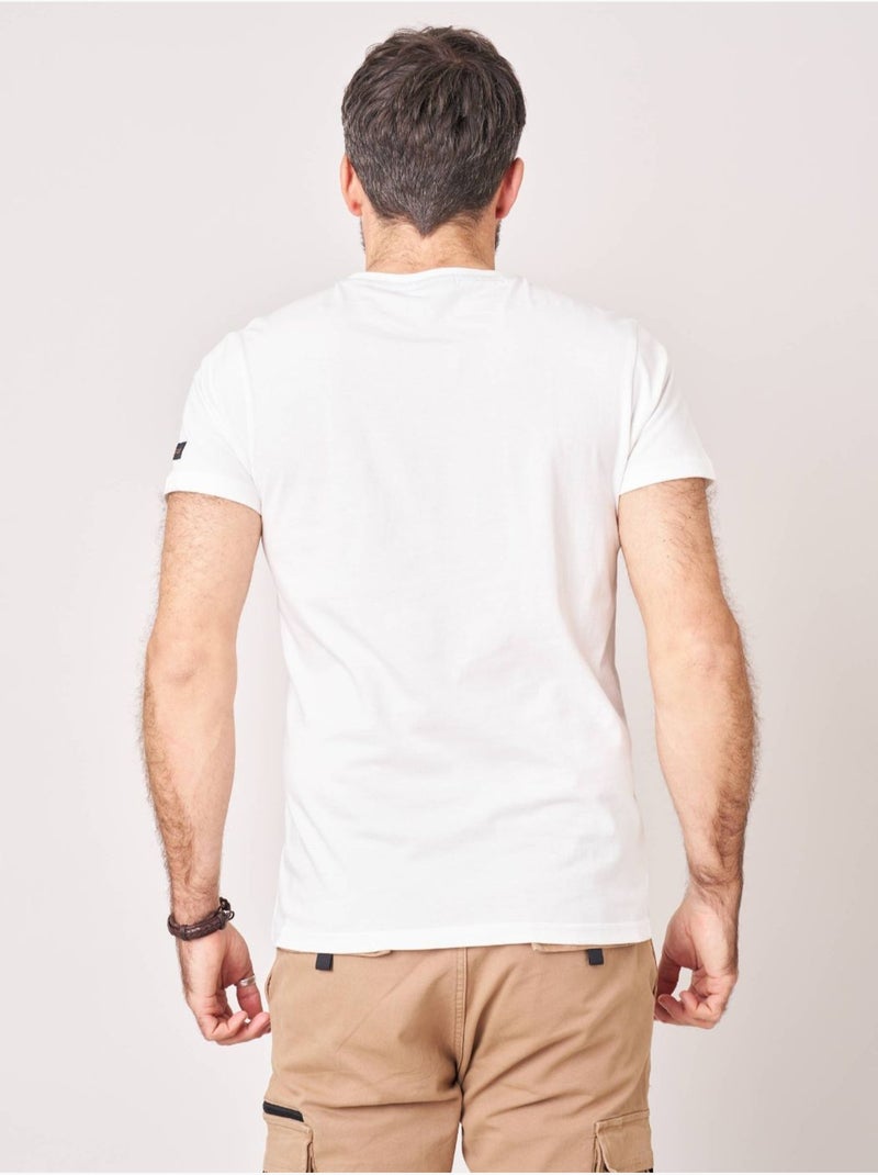 T-shirt regular homme en 100% coton imprimé voiture vintage  'Deeluxe' Ecru - Kiabi