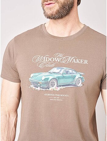 T-shirt regular homme en 100% coton imprimé voiture vintage 'Deeluxe'