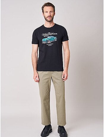 T-shirt regular homme en 100% coton imprimé voiture vintage 'deeluxe'