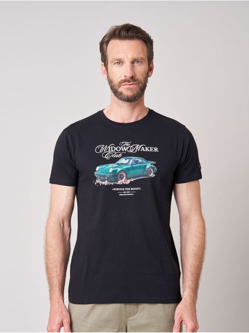 T-shirt regular homme en 100% coton imprimé voiture vintage  'Deeluxe' - Kiabi