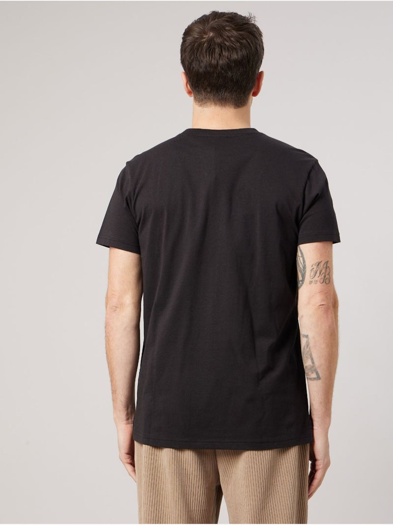 T-shirt regular homme en 100% coton jersey 'Deeluxe' Noir - Kiabi