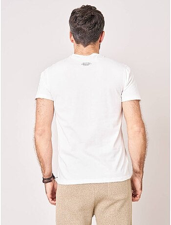 T-shirt regular homme en 100% coton jersey imprimé crâne avec casque et lunettes 'deeluxe'