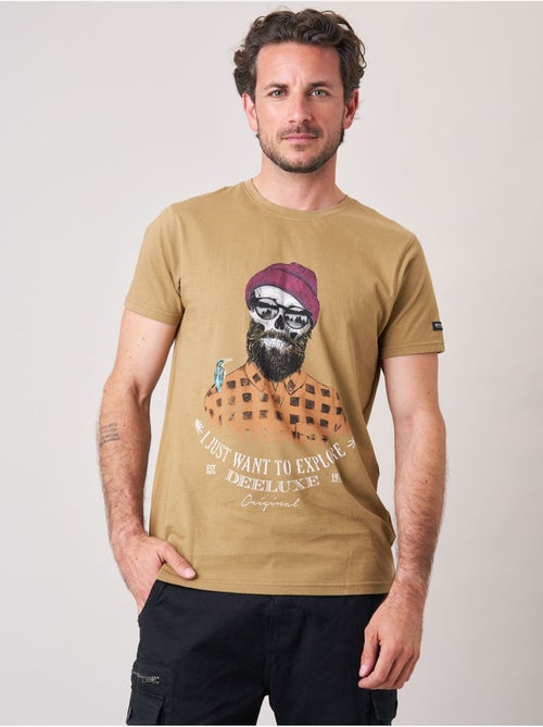 T-shirt regular homme en 100% coton jersey imprimé crâne explorer 'deeluxe' - Kiabi T-shirt regular homme en 100% coton jersey imprimé crâne explorer 'deeluxe' - Kiabi