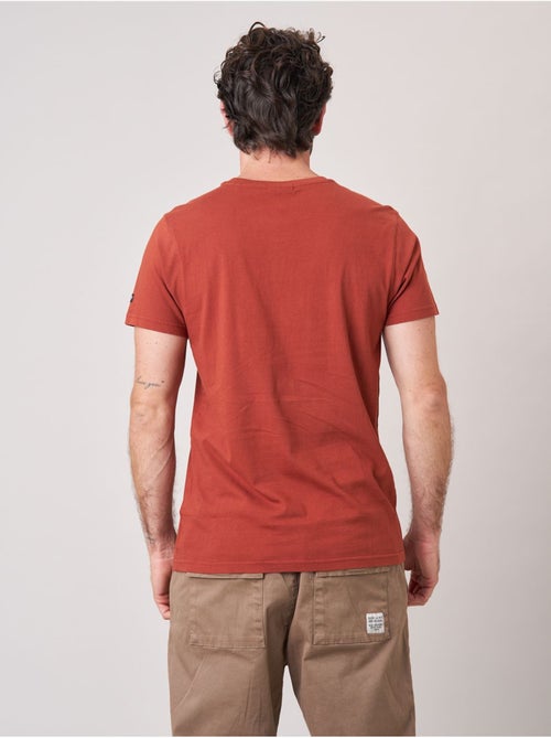 T-shirt regular homme en 100% coton jersey imprimé crâne explorer  'Deeluxe' - Kiabi