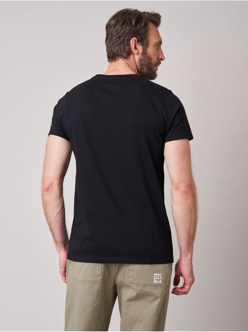 T-shirt regular homme en 100% coton jersey imprimé crâne explorer  'Deeluxe' - Kiabi