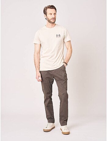 T-shirt regular homme en 100% coton jersey imprimé crâne racing 'Deeluxe'