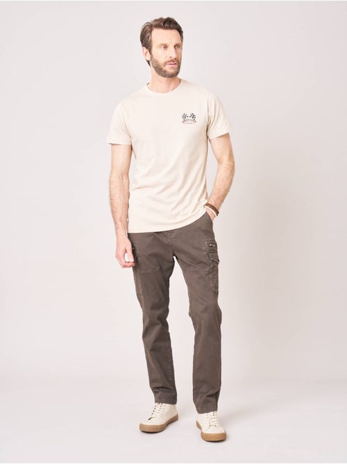 T-shirt regular homme en 100% coton jersey imprimé crâne racing  'Deeluxe' - Kiabi