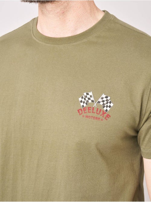T-shirt regular homme en 100% coton jersey imprimé crâne racing 'deeluxe' - Kiabi T-shirt regular homme en 100% coton jersey imprimé crâne racing 'deeluxe' - Kiabi