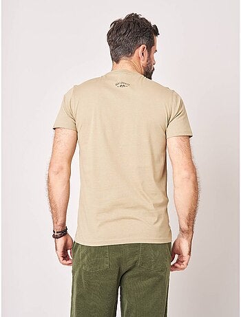 T-shirt regular homme en 100% coton jersey imprimé moto vintage 'deeluxe'