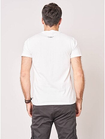T-shirt regular homme en 100% coton jersey imprimé moto vintage 'deeluxe'