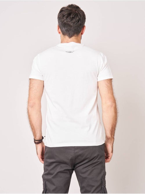 T-shirt regular homme en 100% coton jersey imprimé moto vintage 'Deeluxe' - Kiabi